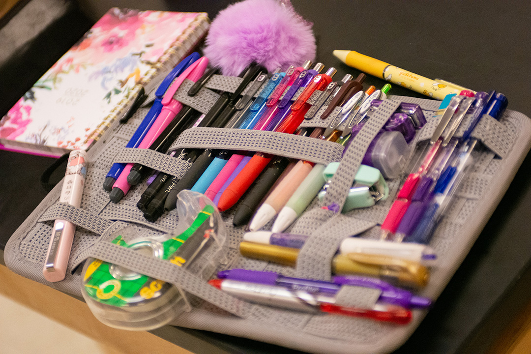This student take an organized pen case to the next level. It looks great on the first day of school but what would really be cool is finding it on the 100th day of school.
